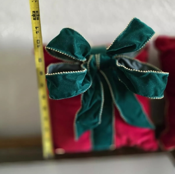 Like new Velvet 3 Dimensional Christmas Gift Throw Pillows - Picture 7 of 8